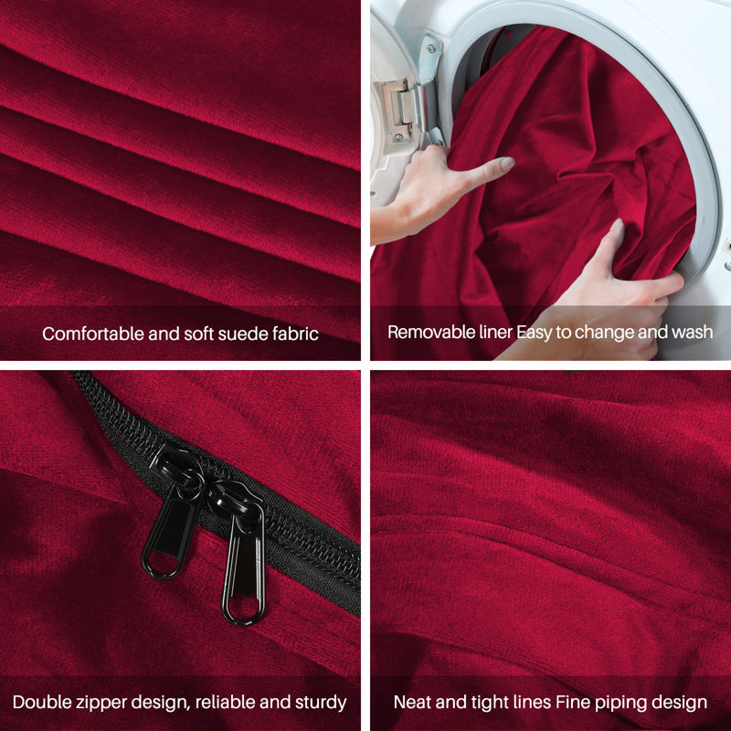 Trule Jumbo Bean Bag Cover Soft And DIY 2Way Zipper For Easy